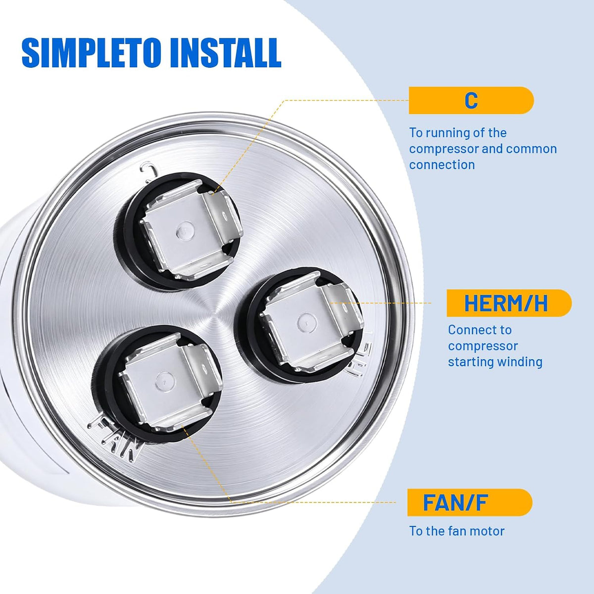 100335-15 89M83 Dual Run Capacitor Replacement for Lennox 89M83