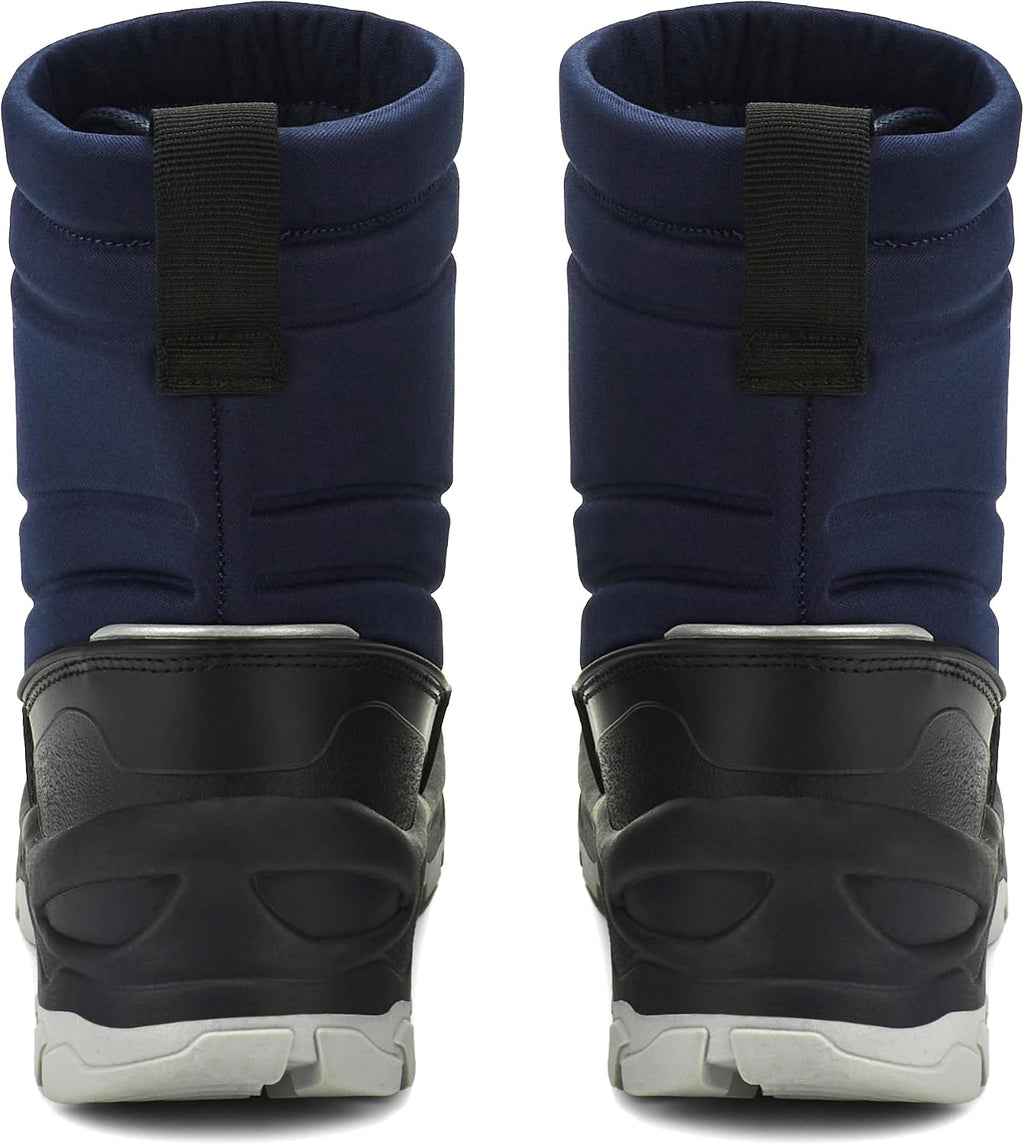 Size 12 US Waterproof Reflective Winter Snow Boots Slip Resistant (Toddler/Little Kid) Navy