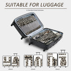 5 Set Packing Cubes, Travel Organizers with Shoe Bag (Leopard)