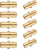 10PACK GUOFIS PEX-A Expansion 1/2" Coupling Brass Fitting(PEX1960008-10)