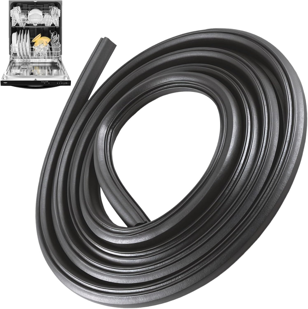 WPW10509257 Dishwasher Door Seal Replacement for Whirlpool, Kenmore, KitchenAid, Maytag - Replaces W10082795, PS5573867, WPW10509257VP, PS11755809