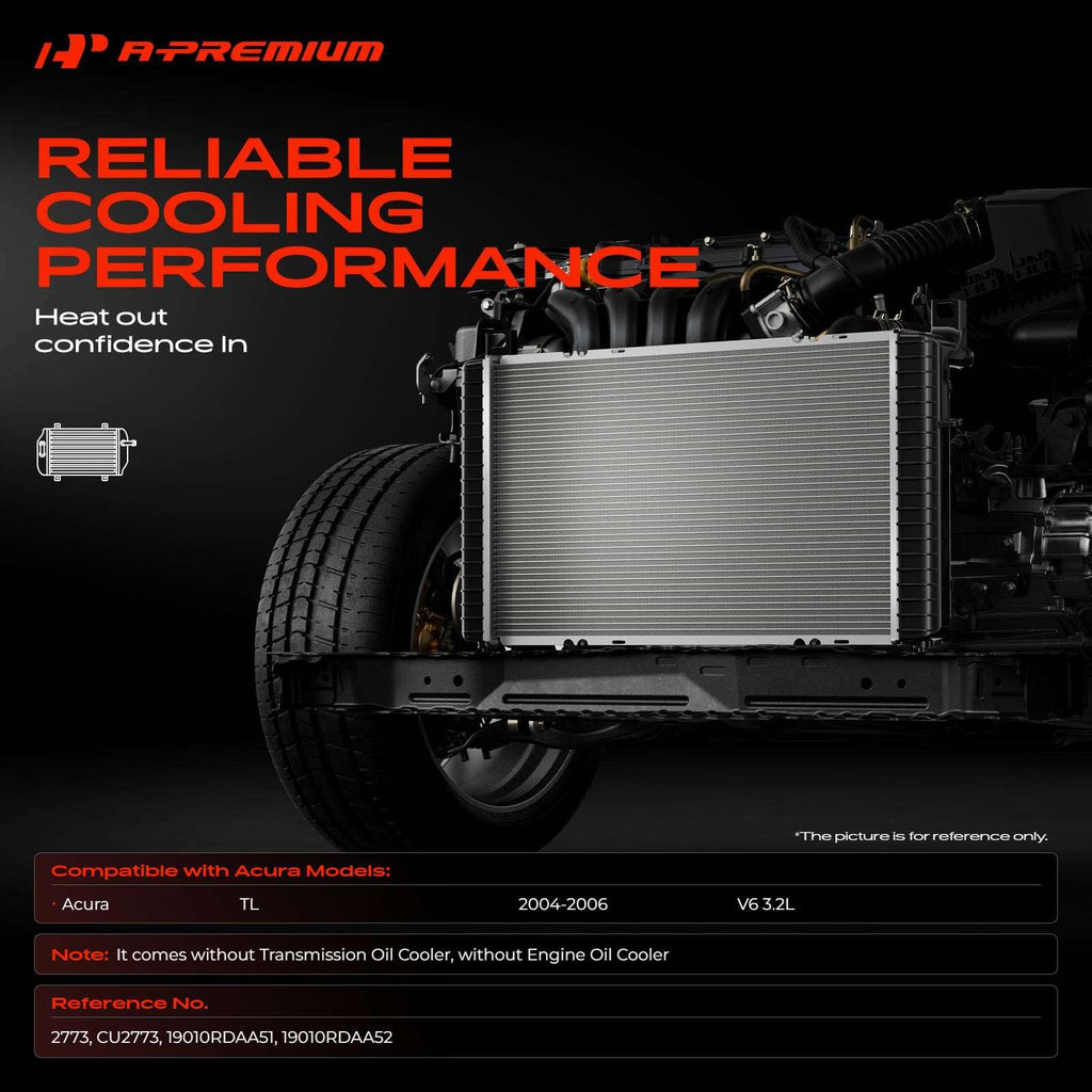 A-Premium Engine Coolant Radiator Assembly Compatible with Acura