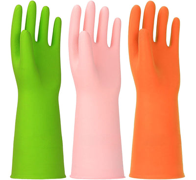 Latex Free Nitrile Cleaning Gloves, Small, 3 Pairs