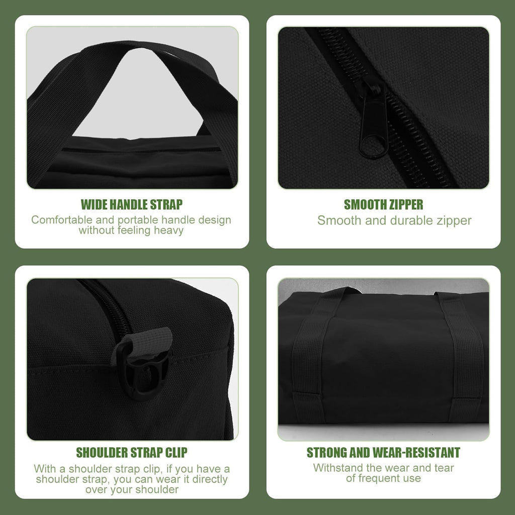 Small Tool Bag,Close Top Wide Mouth Tool Organizer Bag,Large Capacity Tool Bags for Men,Canvas Tool Storage Bag for