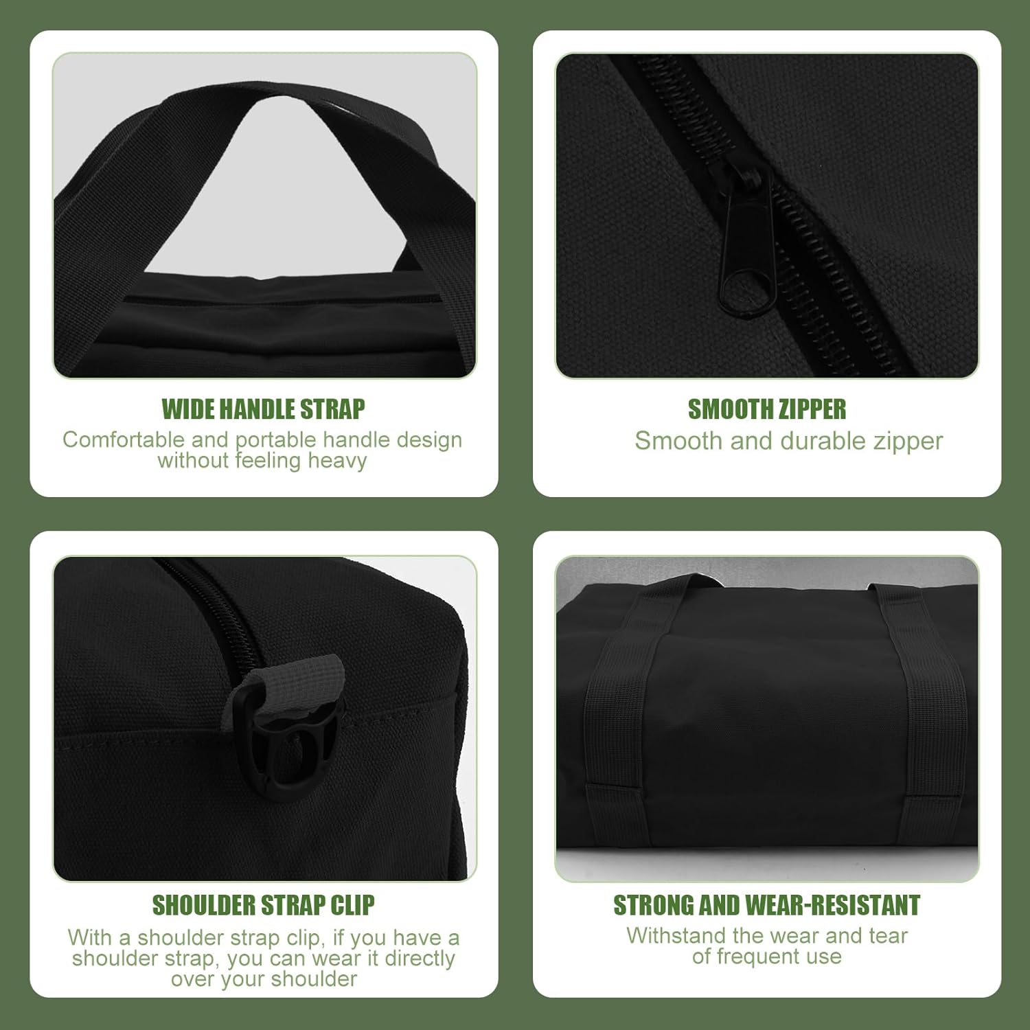 Small Tool Bag,Close Top Wide Mouth Tool Organizer Bag,Large Capacity Tool Bags for Men,Canvas Tool Storage Bag for