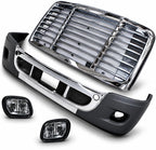 Complete Chrome Bumper Fog Light Grille Set for Freightliner Cascadia 08-17