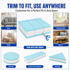 Couch Cushion Replacement, 24 x 24 x 6 in, 3-Layer High-Density Memory Foam Insert for Sofa, Chair and Bench
