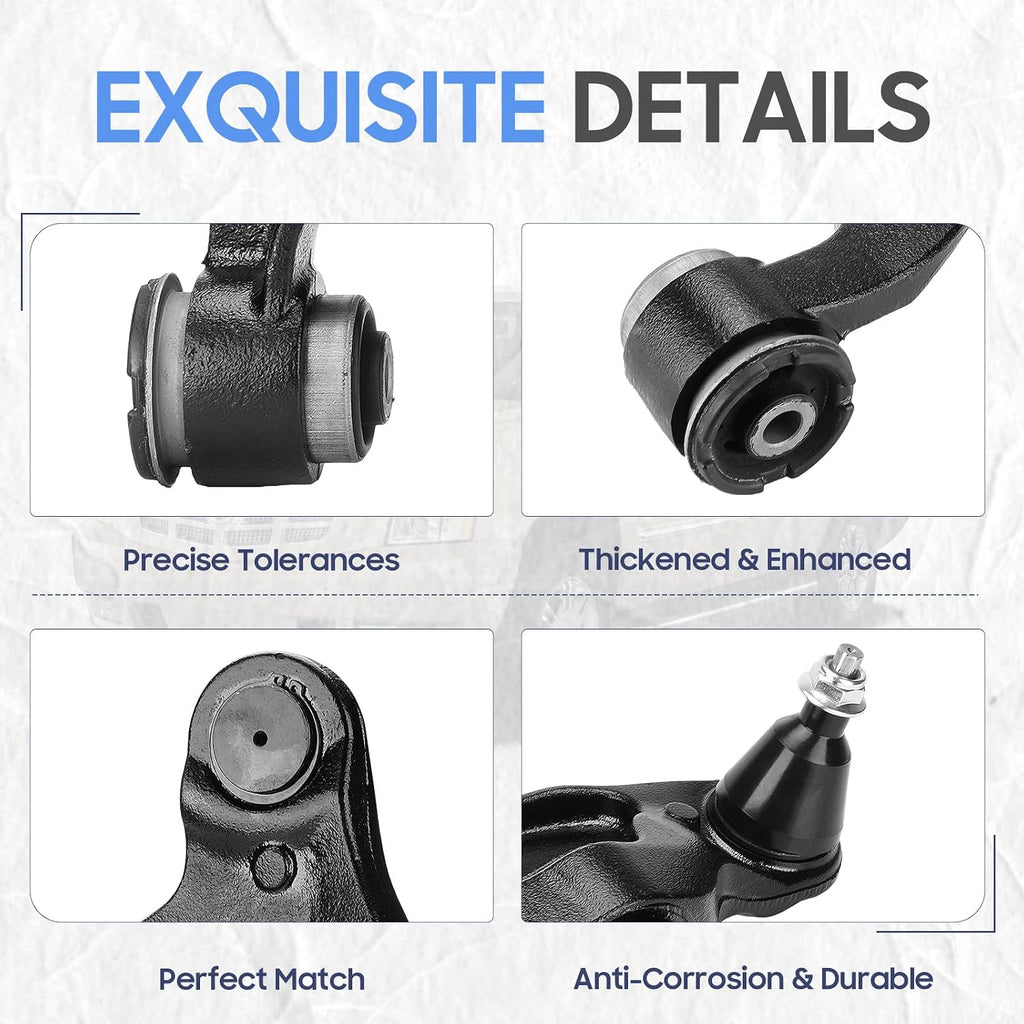 4WD Front Left & Right Lower Control Arm w/Ball Joints Replacement Suspension Kit for 2006-2010 Dodge Ram 1500, 2011-2018 Ram 1500, 2019-2021 Ram 1500 Classic (2pc)