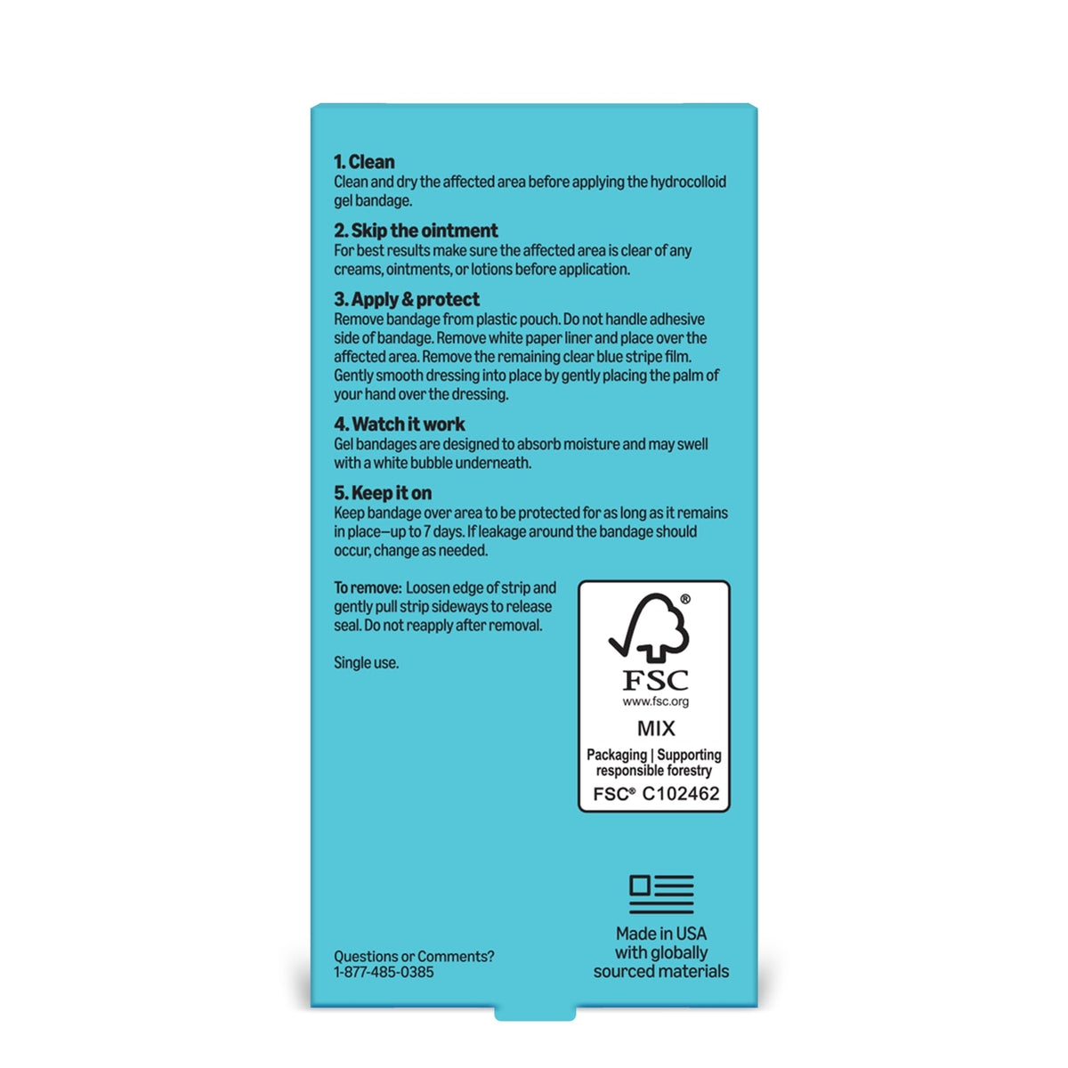 Hydrocolloid Gel Bandages, Regular 20 Count