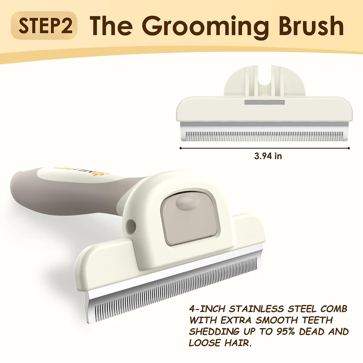 Professional Deshedding Dog Brush Grooming Kits, for Long-Haired Dogs and Cats - Dog Deshedding Brush and Slicker