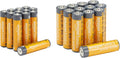24-Count AA & AAA High-Performance Alkaline Batteries Value Pack, 12 AA and 12 AAA Batteries for Storage