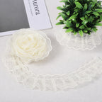 Beige Lace Ruffle Trim