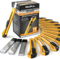 15 Pack Utility Knives with 30 PCS Extra Blades, Plastic Box Cutters