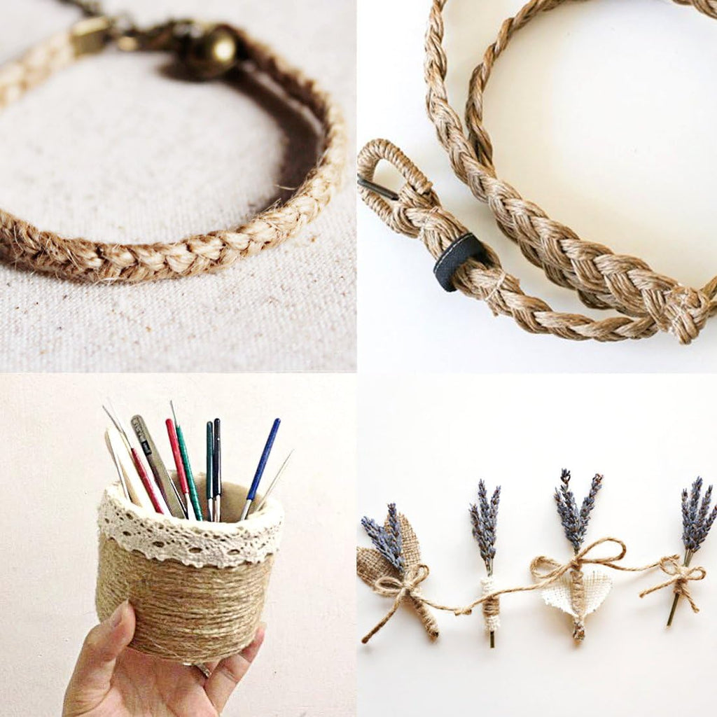 300 Feet Natural Jute Twine and 100pcs Kraft Paper Gift Tags with String