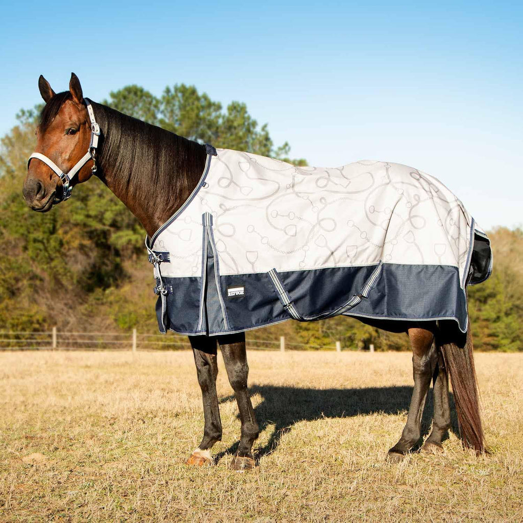 Poplar Head 1200 Denier Turnout Sheet for Horses, 0g Polyfill, 72"- Waterproof Lightweight Horse Blanket, Adjustable
