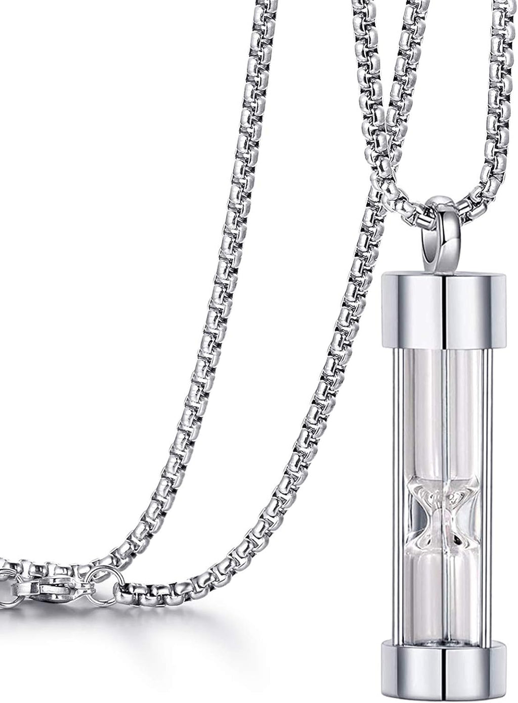 Urn Necklace for Ashes Timeless Hourglass Memorial Pendant Keepsake Cremation Jewelry for Human Pet Ashes