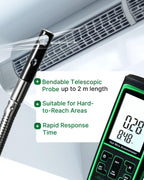 Hot Wire Anemometer AM-286, CFM/CMM HVAC Airflow Meter, 2m Telescopic Probe