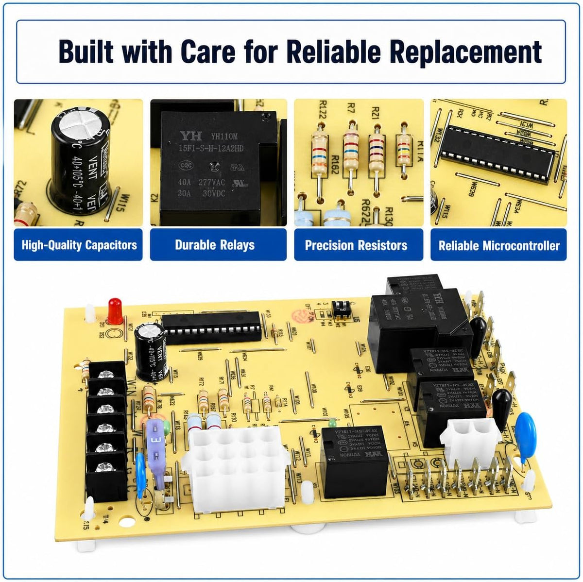 New Upgrade PCBBF112S Furnace Control Board Replacement for Goodman PCBBF112S Control Board; Replacement for Furnace Control Circuit Board PCBBF112, PCBBF123, PCBBF123S, PCBBF110S, PCBBF110