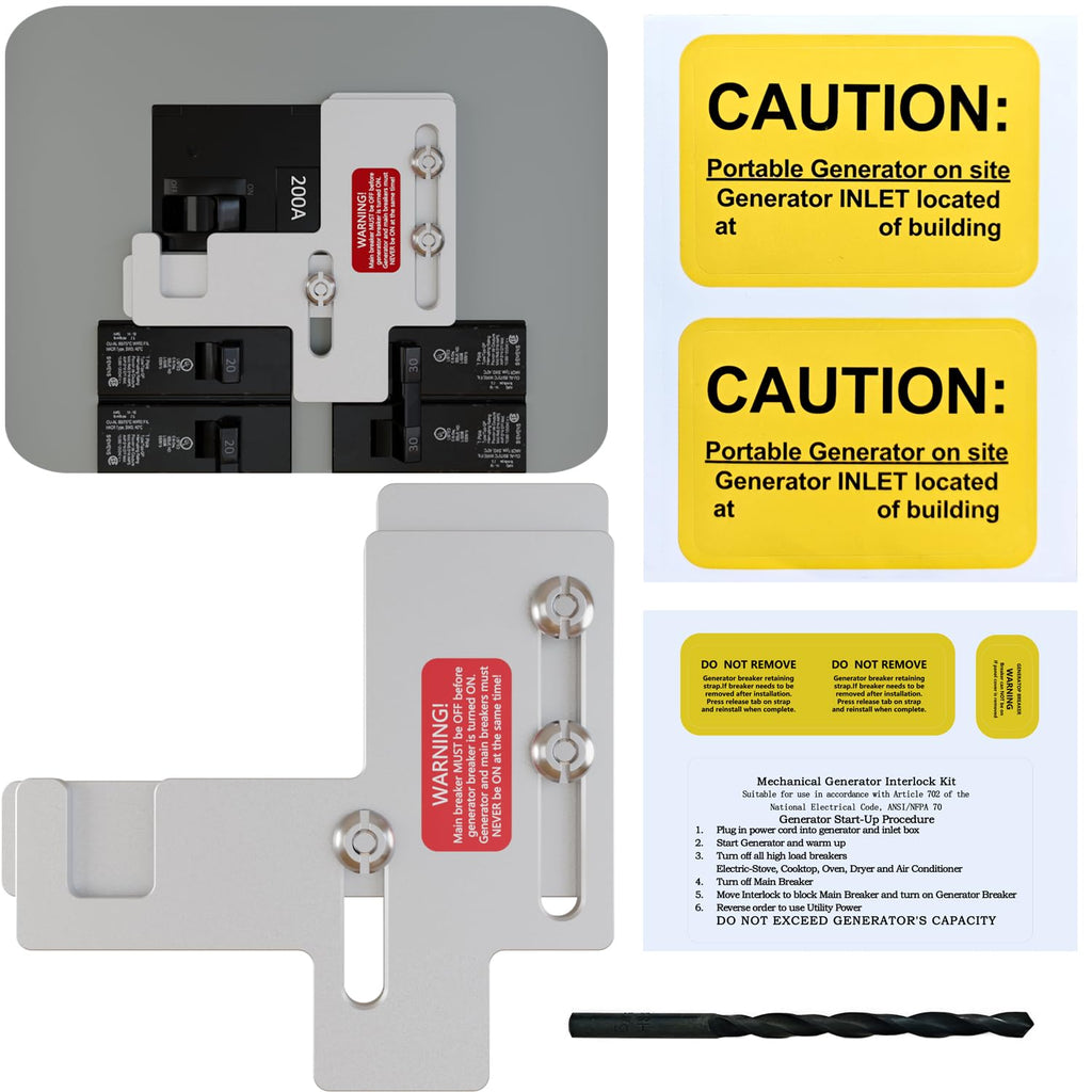 Generator Interlock Kit Compatible with Siemens or Murray 150&200Amp Panels