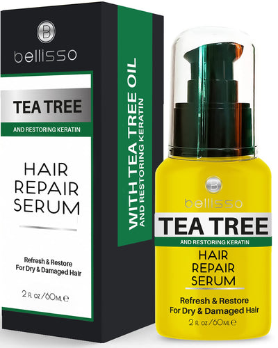 Tea Tree Oil Hair Serum - Moisturizer Treatment for Fighting Dandruff and Repair Dry, Damaged Hair and Itchy Scalp