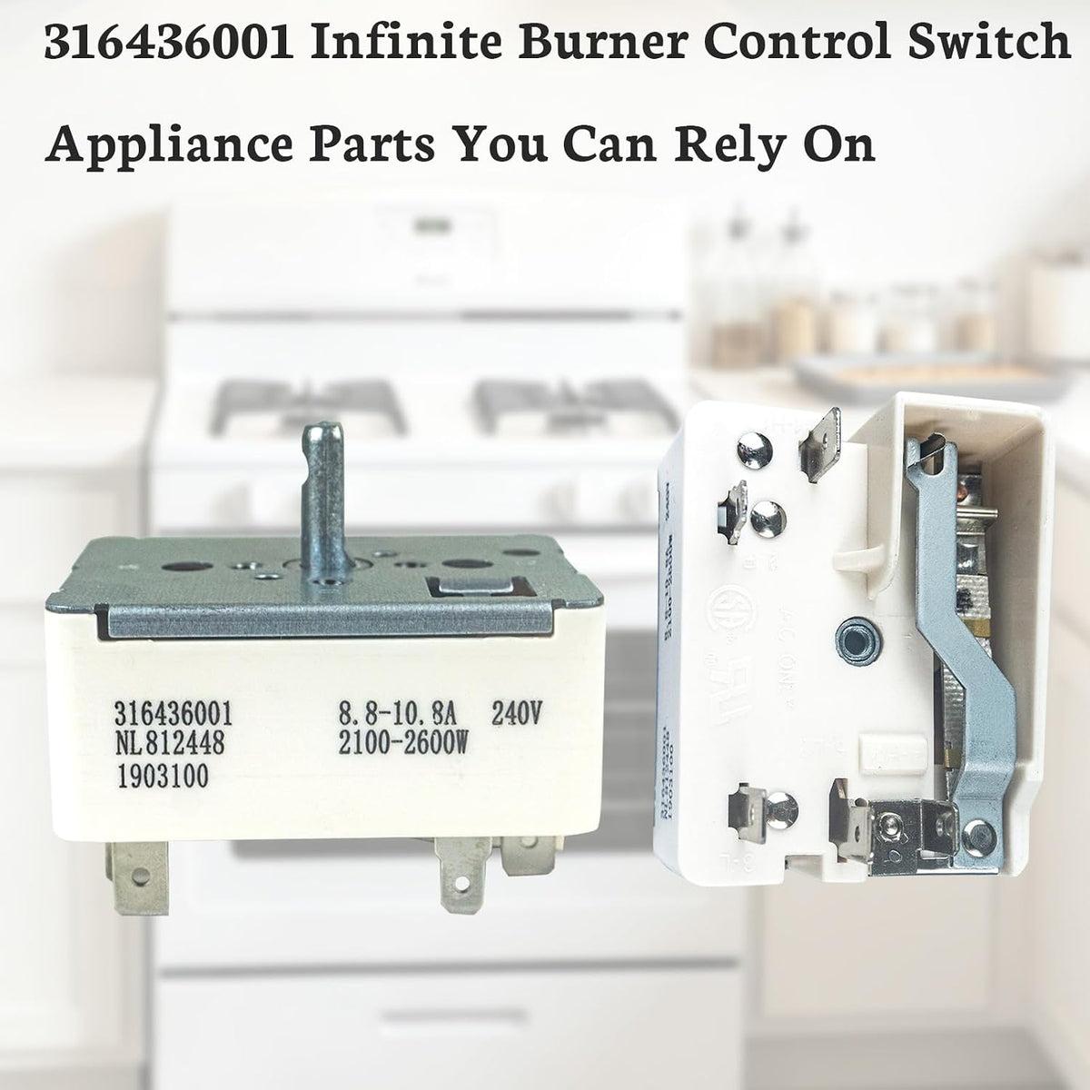 316436001 Range Stove Element Burner Switch Fits for Frigidaire Ranges