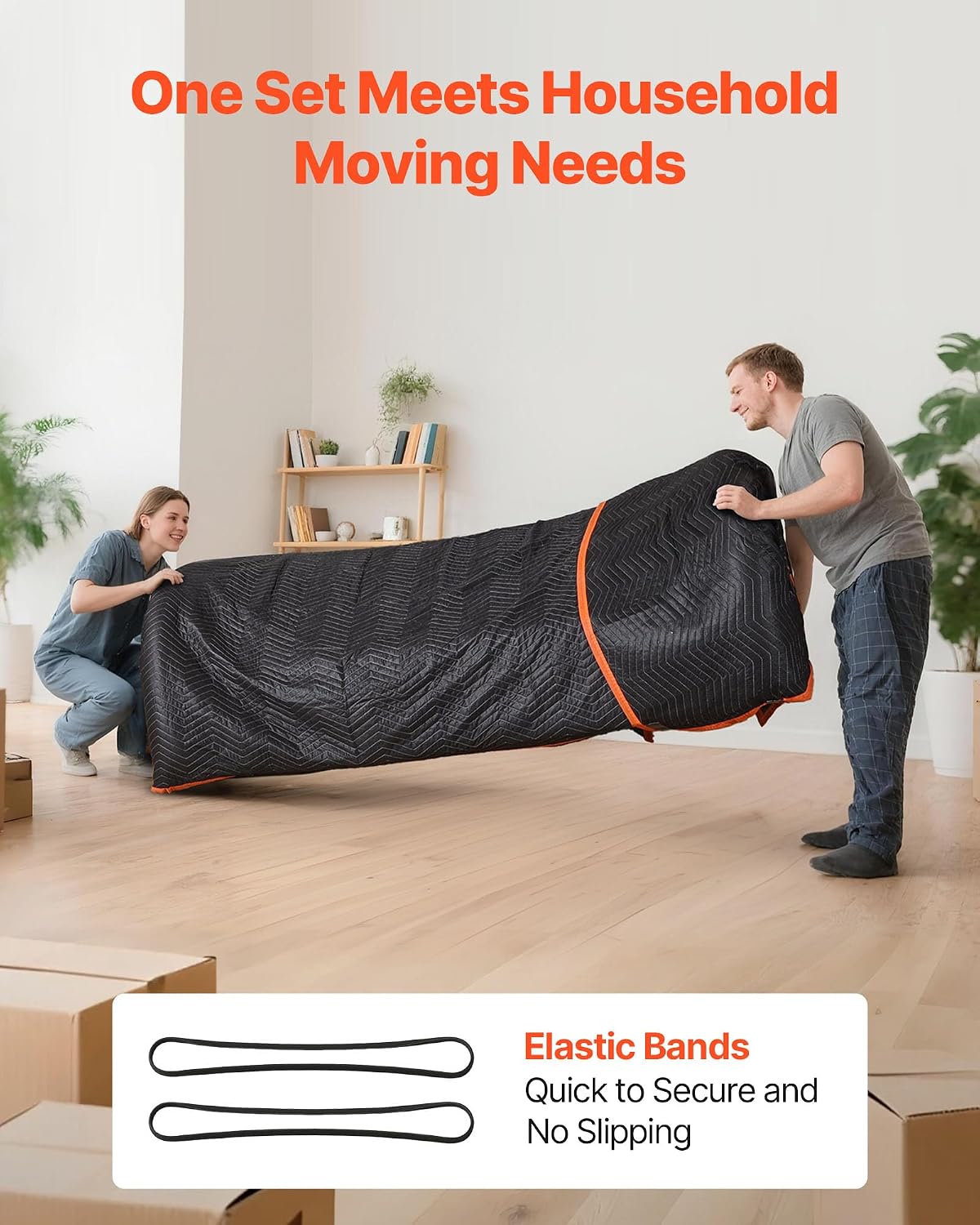 Moving Blankets 12 Pcs, 72 x 40 in (32 lbs/dz) Large Packing Blankets with Cotton Filling, Heavy Duty Nonwoven Fabric