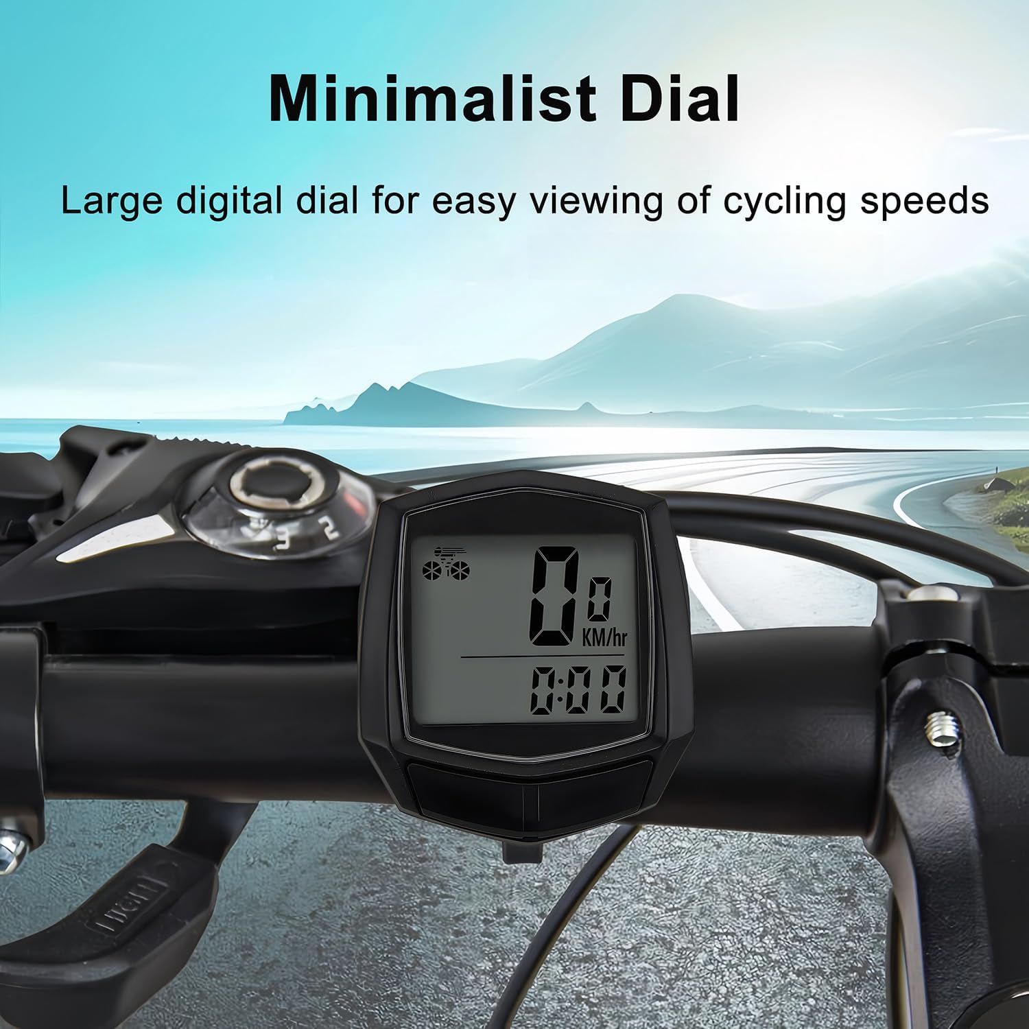 Bike Computer, Bike Speedometer and Bicycle Odometer Waterproof Cycling/Cycle Computer with LCD Display, Automatic