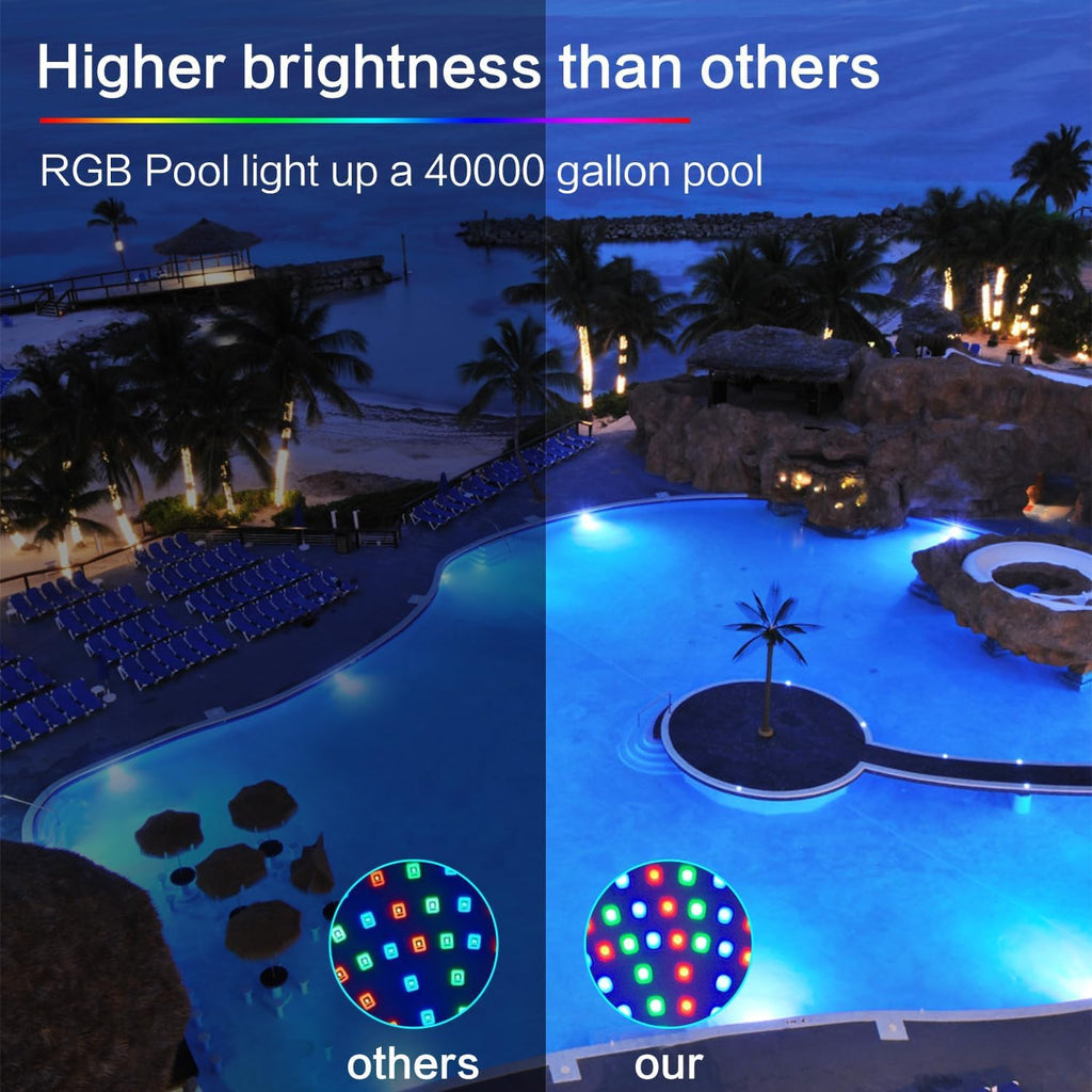 Led Pool Lights for Inground Pool, 120V 70W RGB LED Color Changing Lights Medium E26/E27 Base Underwater Pool Light
