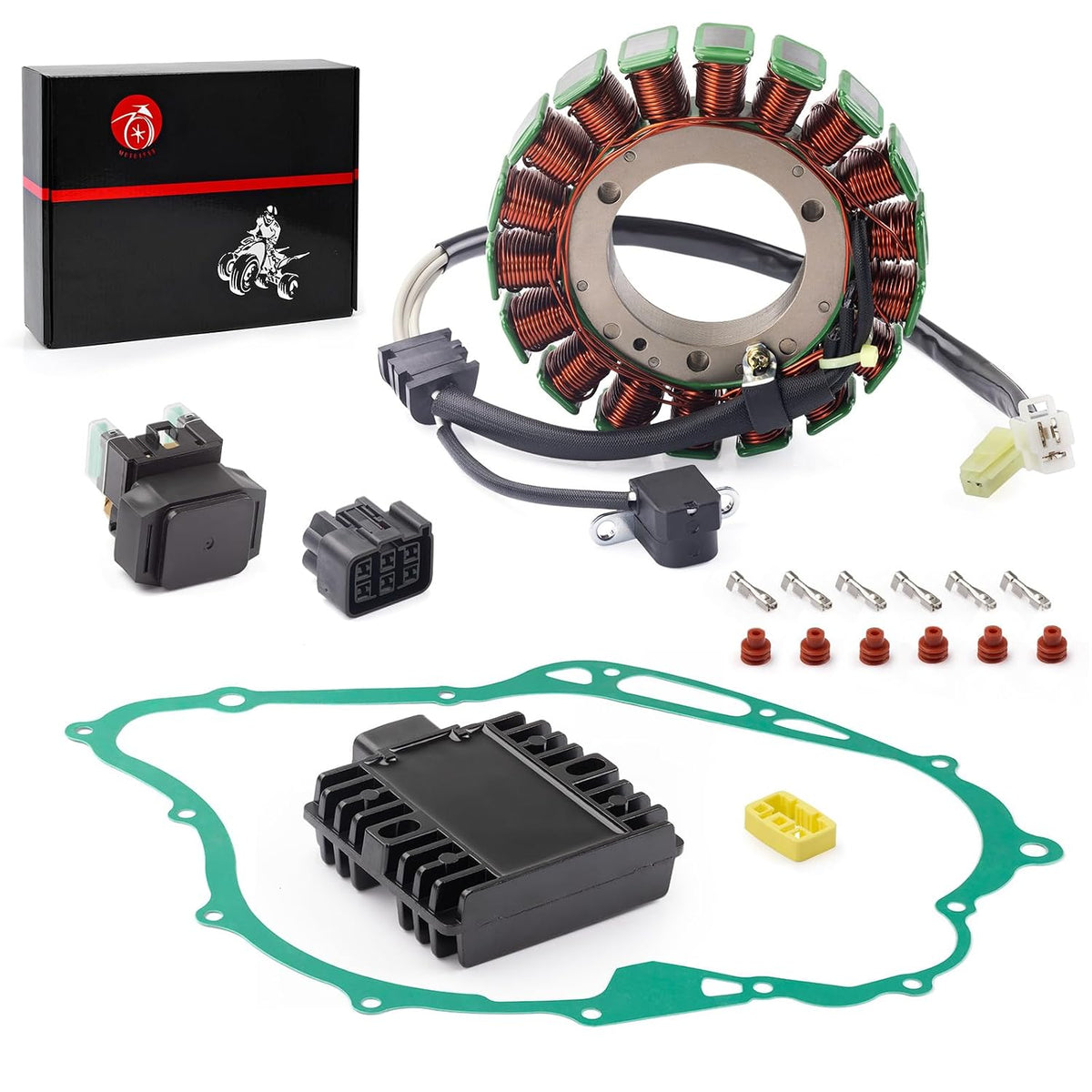 Stator Starter Relay Voltage Rectifier Gasket for Yamaha XVS1100 V-star1100