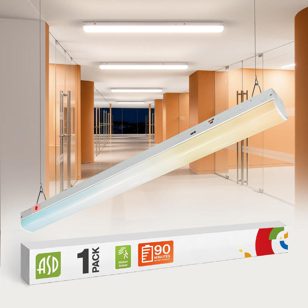 4ft LED Linear Strip Light, Motion Sensor & Emergency Battery