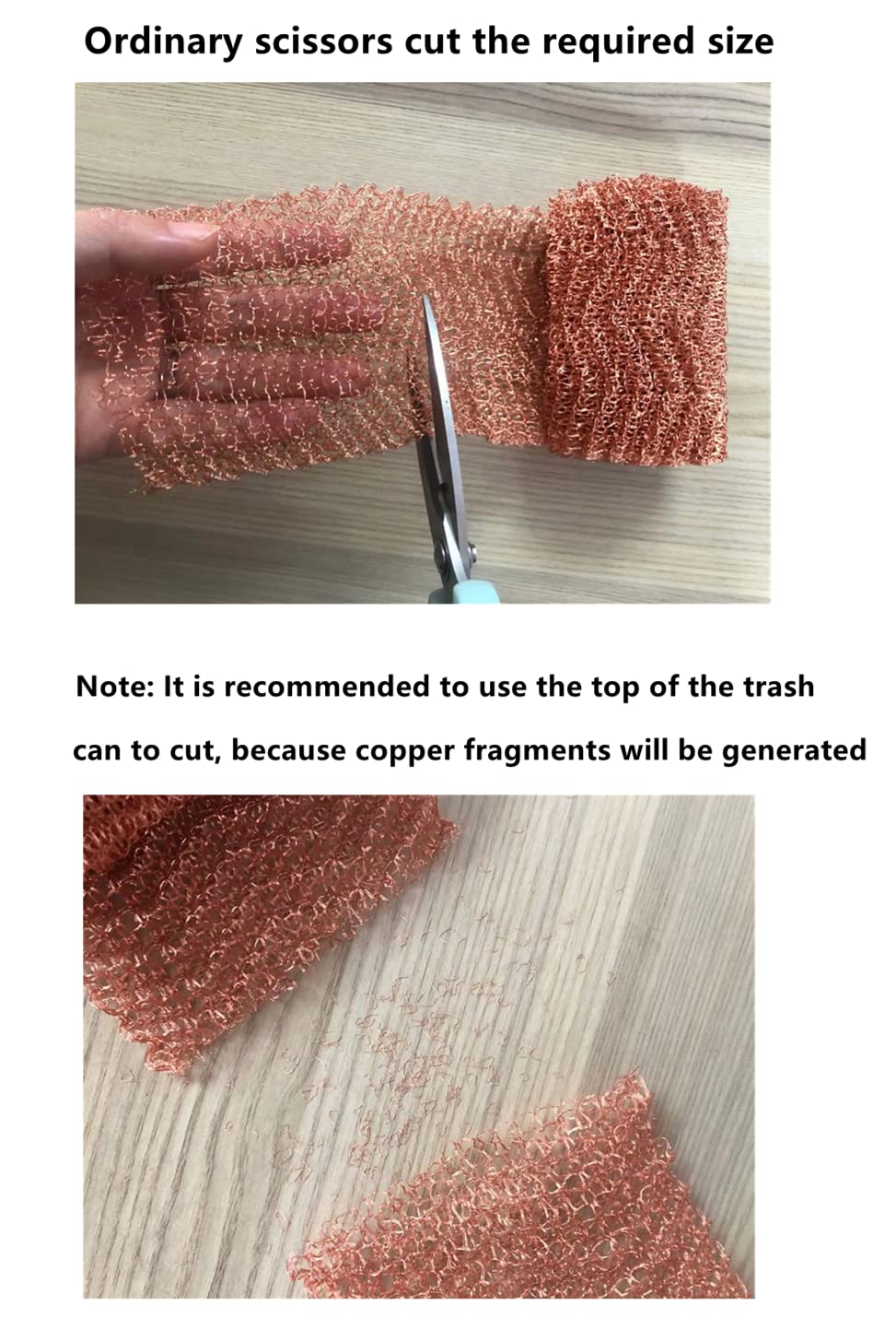 Copper Mesh,Pure Copper Wire Mesh, Hole and Gap Filler | Sturdy and Durable, Suitable for Gardens and Houses, Size