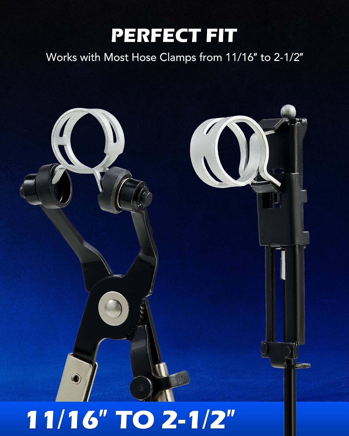 9pcs Hose Clamp Pliers for Fuel Oil & Water Hoses, Automotive Long Reach Hose Clamp Remover Kit with Flexible Wire