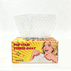 Creative Fidget Heart Bubble Wrap Stress Relief Sheets 25 Pack