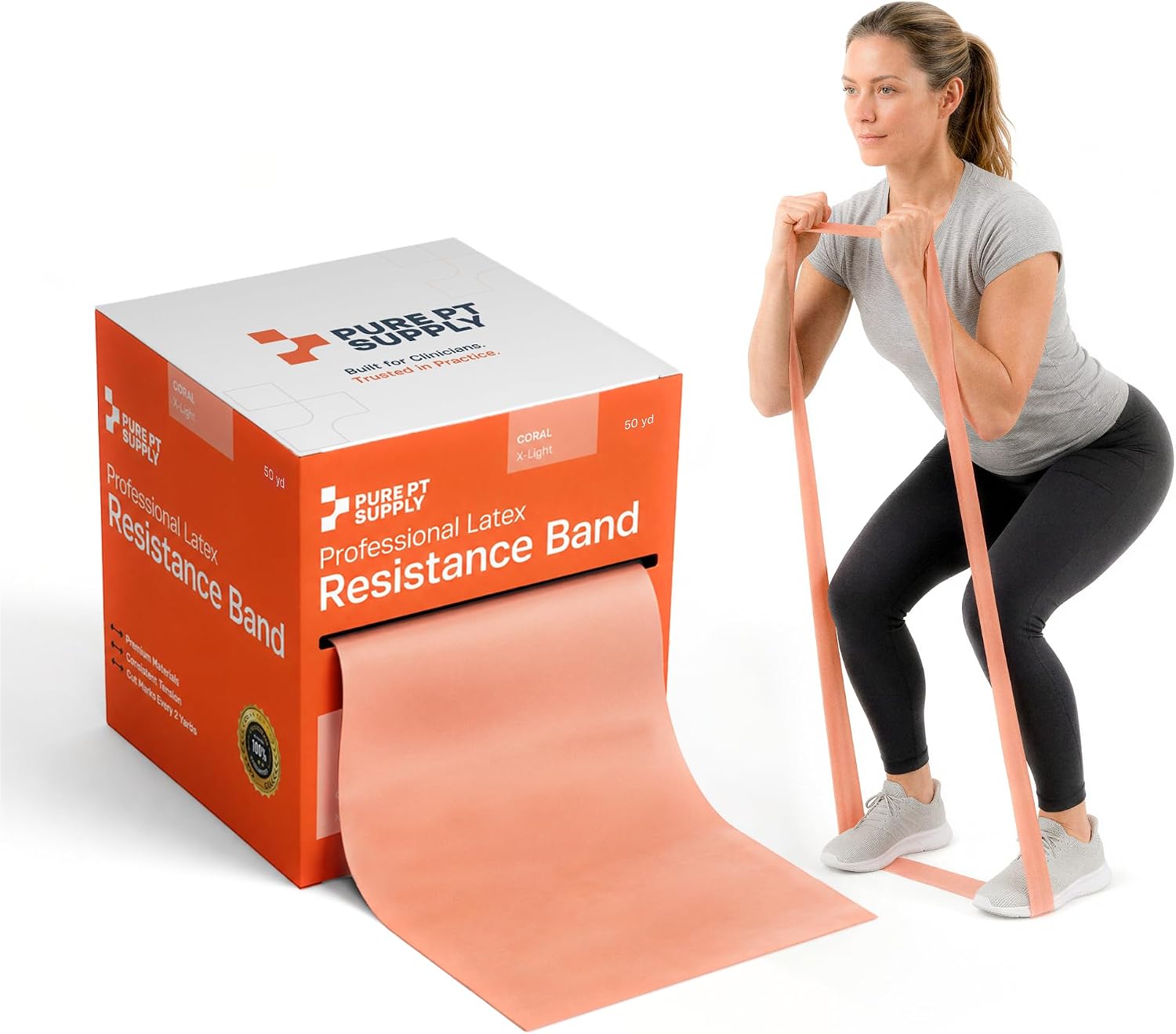 Pure PT Premium Latex Resistance Band – Exercise Bands for Strength Training – Elastic Workout Bands – Durable Bands