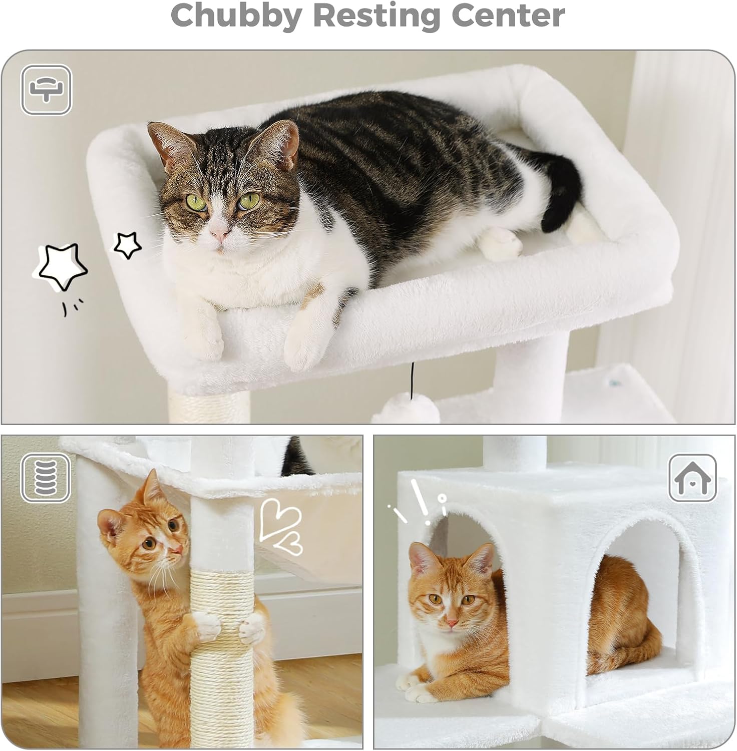 Gothic Cat Tree Tower for Indoor Cats, 31.5'' Small Cat Tower Condo with Sisal Scratching Ramp, Cozy Hammock and
