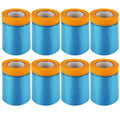 8 Rolls 22" x 66' Painters Plastic Sheeting, Pre-Taped Masking Film, Tape and Drape Drop Cloth for Painting