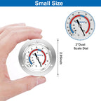 Uharbour Commercial Cooler Freezer Thermometer Capillary Gauge