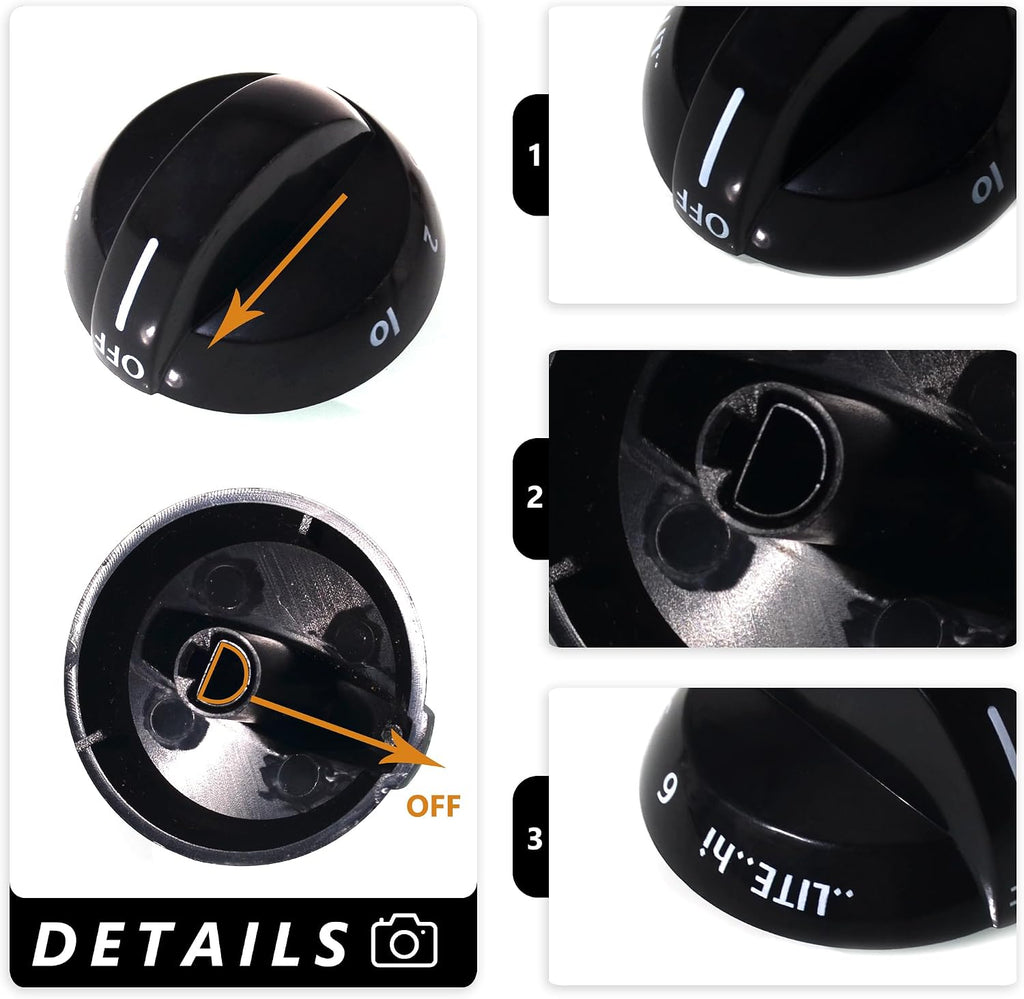 316220002 Stove Knob Gas Oven Range Control Knob Assembly (1PACK)