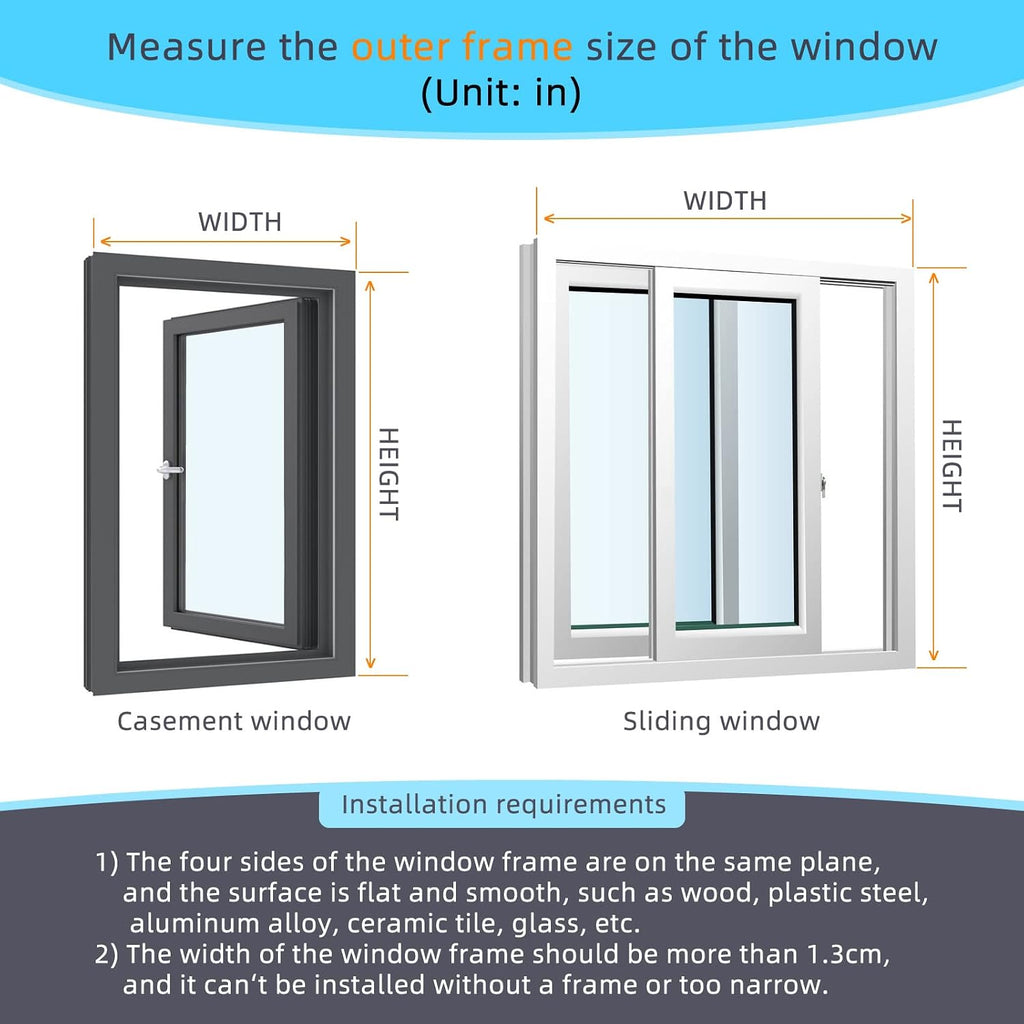 Magnetic Window Screen DIY Adjustable Window Mesh Screen Replacement Window Net Fits up to 57"x 35" White Frames with