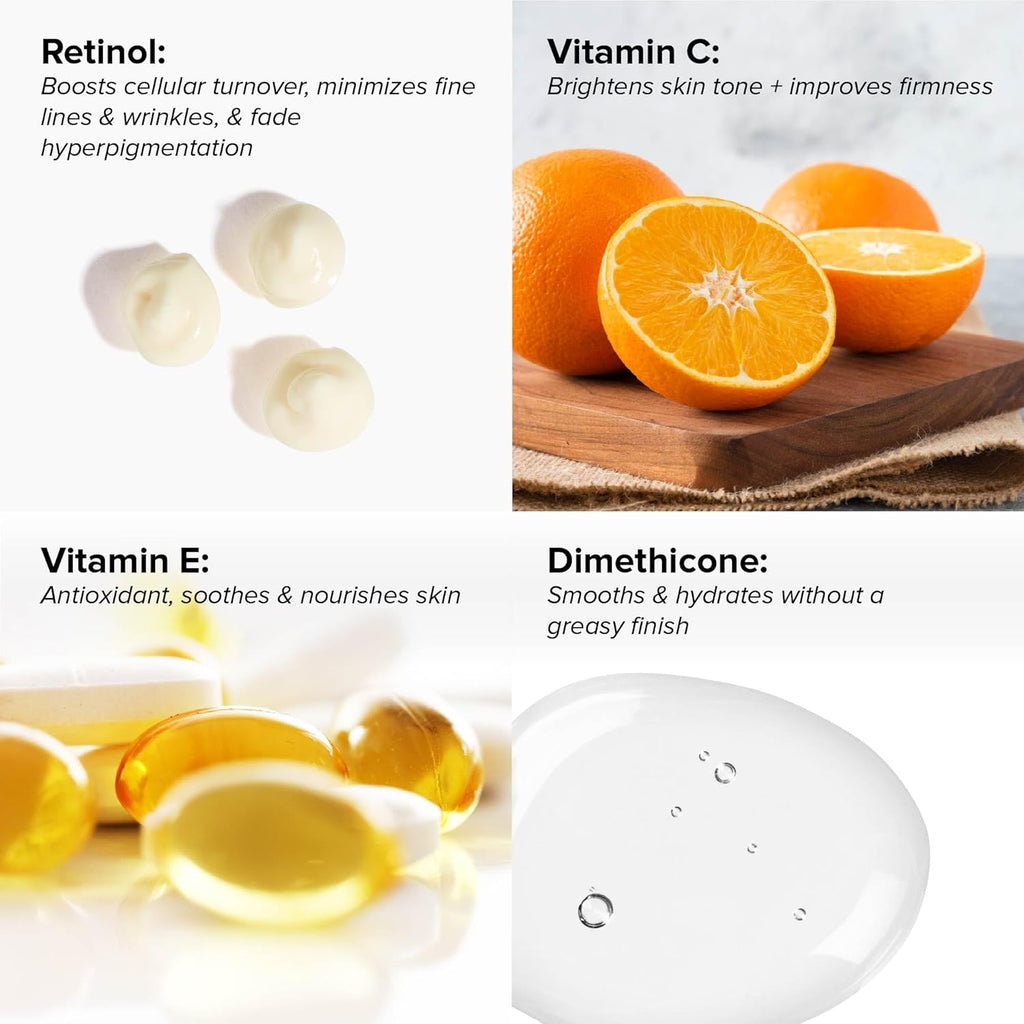0.5% Retinol Serum for Face - Anti Wrinkle with Vitamin C and Vitamin E - Retin A Anti Aging Serum - Made in the USA