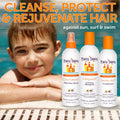 Sun & Swim Shampoo & Conditioner for Kids - Chlorine Removal Swim Shampoo, Removes Green Pool Tones, Sea Salt &