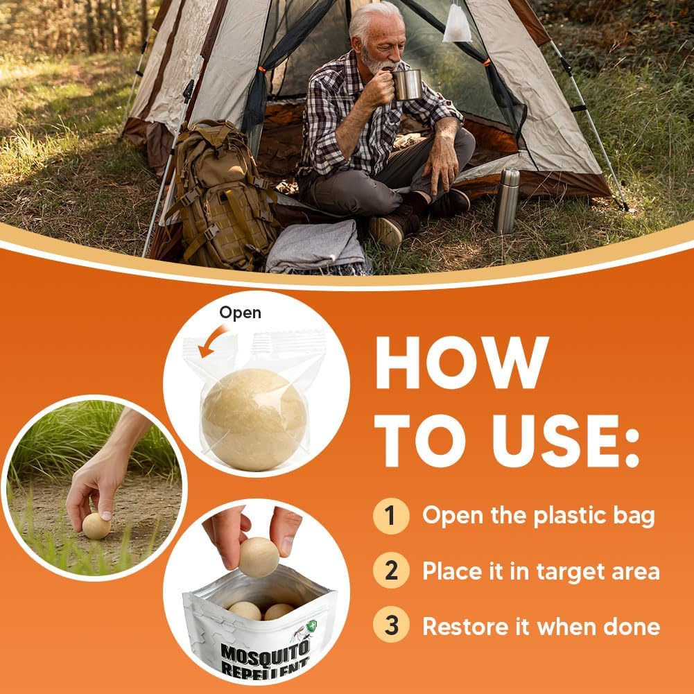 Mosquito Repellent Outdoor Patio, Indoor Mosquito Repellent Balls 12 Packs | Mosquito Deterrent for Yard, Mosquito