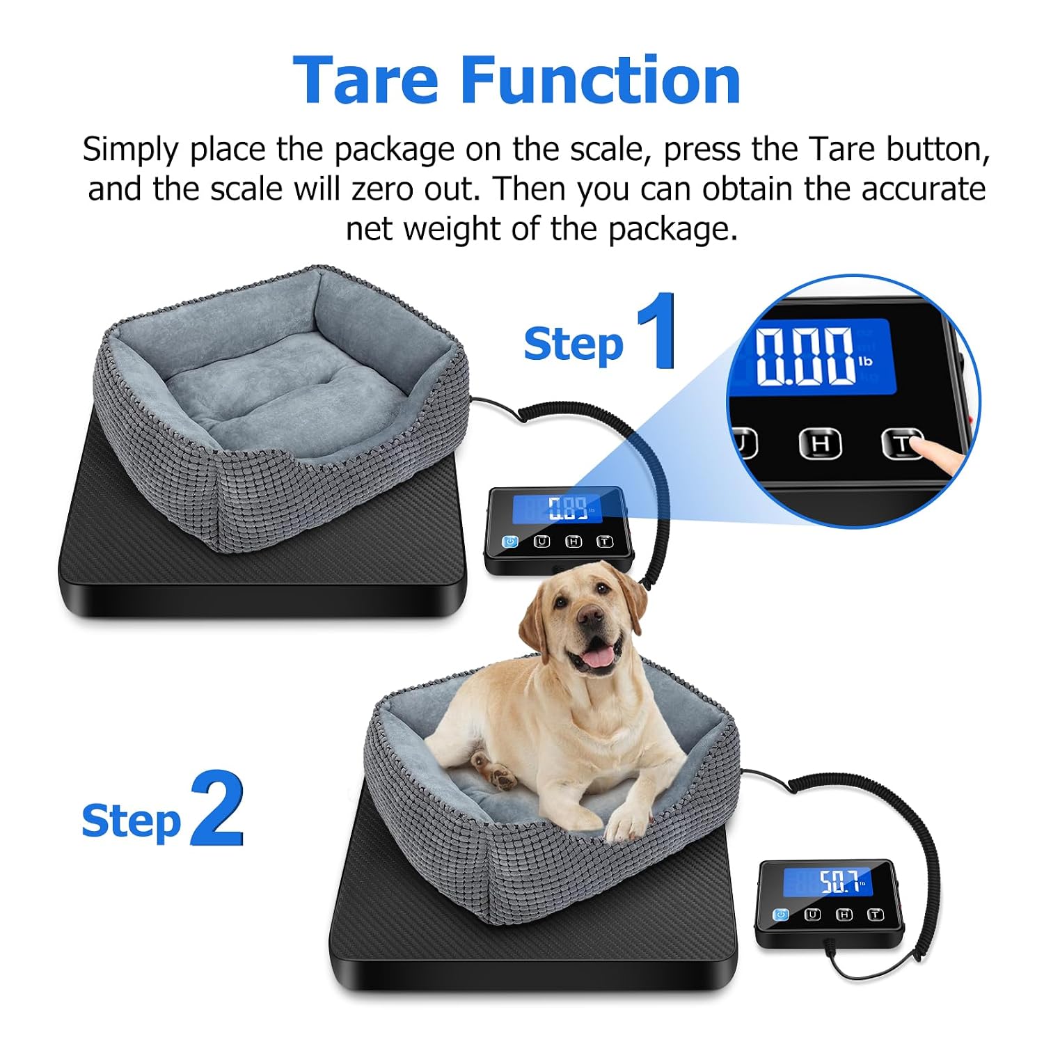 Shipping Scale, 440 lbs/0.35oz High Accurate Digital Postal Scale with Hold/Tare Function, Postage Scale for