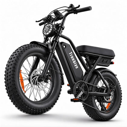 Electric Bike, 70-Mile Range, 2000W Peak, Fat Tire