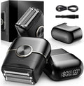 Electric Foil Shavers for Men: 4 Floating Blades & Dual Speed | Mini Electric Razors for Men With Wet or Dry