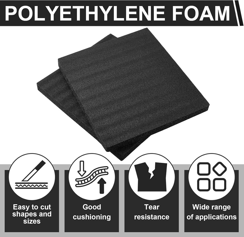2 Pcs Polyethylene Foam Sheets 8 x 16 x 1.5 Inch