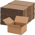 100 Pack 4x4x2 Shipping Boxes Brown, Small Corrugated Cardboard Box for Mailing, Packaging Small Business, Kraft