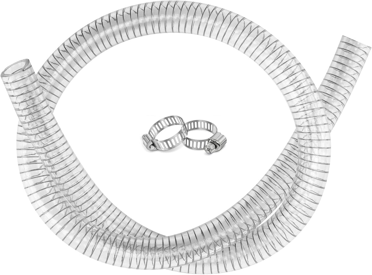 Suction Hose 3/4"id 5ft Clear Wire Reinforced PVC Vinyl Tubing