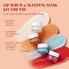 4-Pack Lip Scrub and Lip Mask Set
