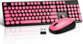 Wireless Keyboard and Mouse Combo, Full Size Compact Quiet Wireless Keyboard and Mouse Set 2.4G Ultra-Thin Sleek